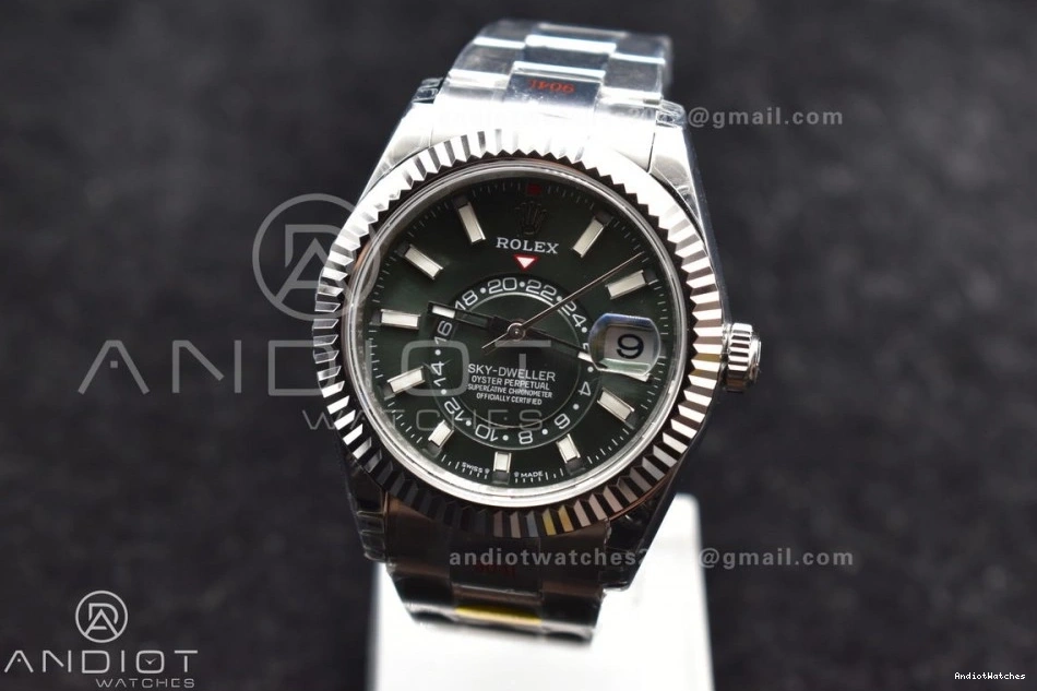 Noob on Green A23J SS Oyster 1109 Attractive SS Skydweller Edition Best Bracelet Dial 0509